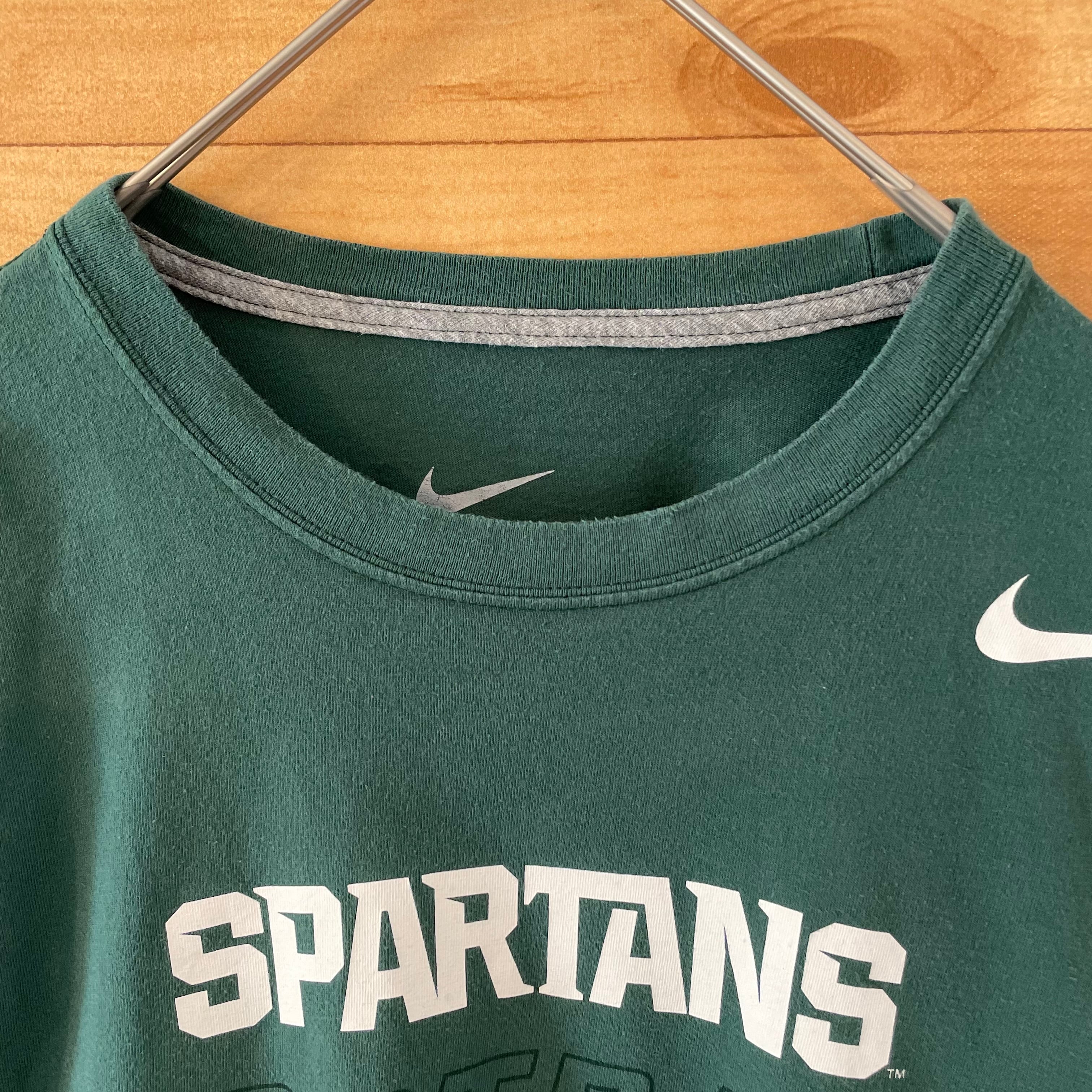 【NIKE】カレッジ ミシガン州立大学 ロゴ プリント Tシャツ フットボールチーム スパルタンズ アメフト Mサイズ us古着 |  古着屋手ぶらがbest powered by BASE