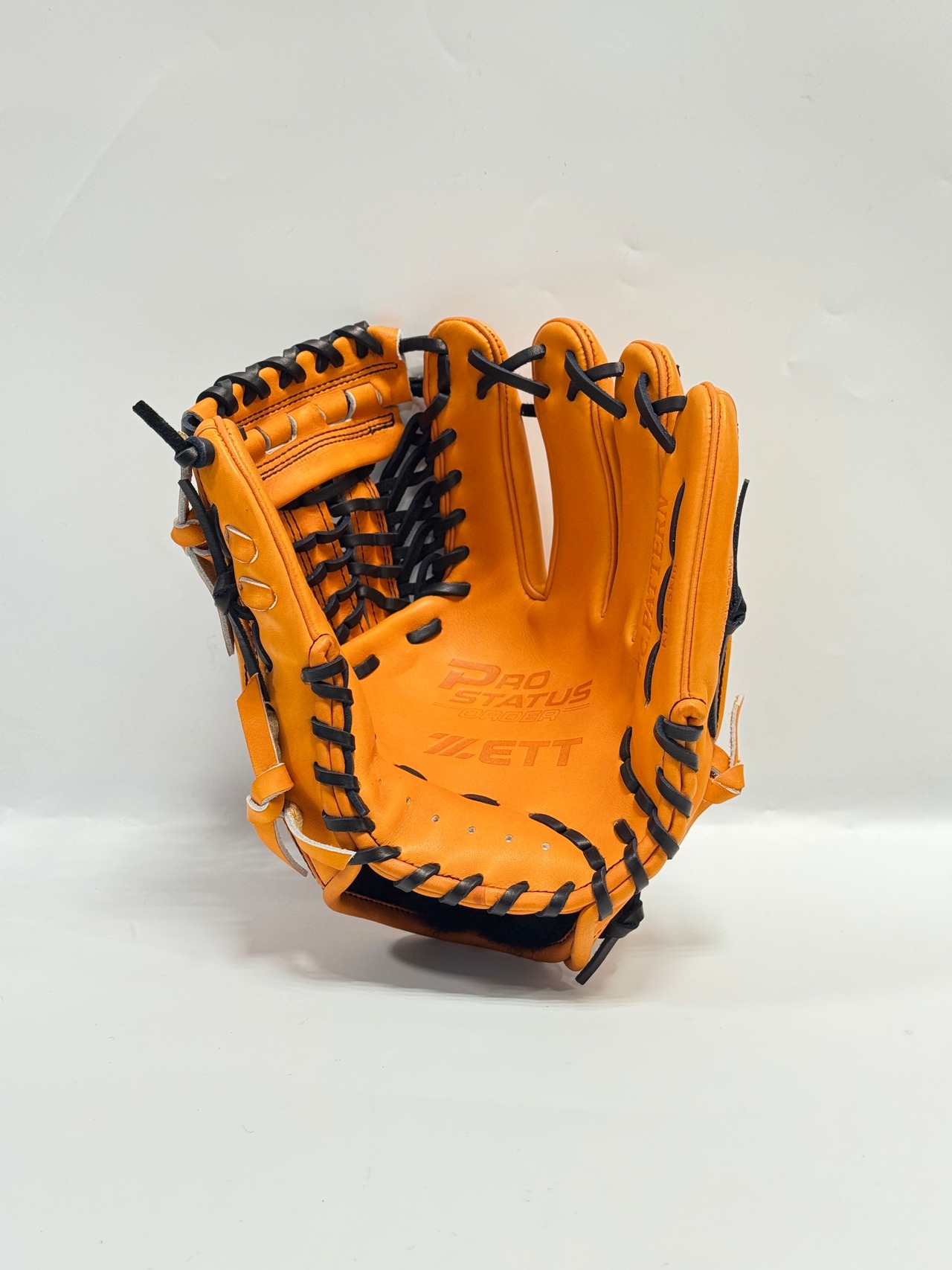 ZETT PROSTATUSｰゼットプロステイタス　michii supreme order 硬式グローブ　ゼットミチイオリジナルグラブ　右投げ用　246型　（吉川尚輝選手モデル）　オレンジ×ブラック　91・画像7