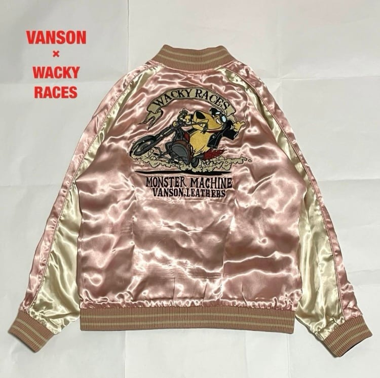 VANSON WACKY RACES スカジャン リバーシブル ジャケット 希少】VANSON×WACKY RACES コラボスカジャン リバーシブル 刺繍 和柄