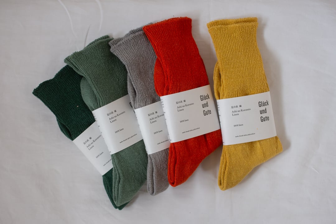 【再入荷】足の衣 麻(長め) /Glück und Gute