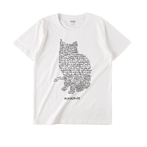 猫シルエット  量子力学 Tシャツ