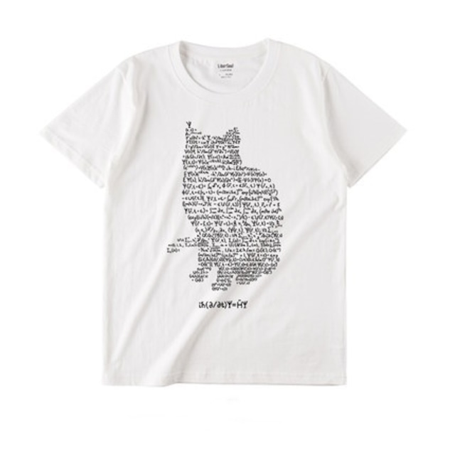 猫シルエット  量子力学 Tシャツ