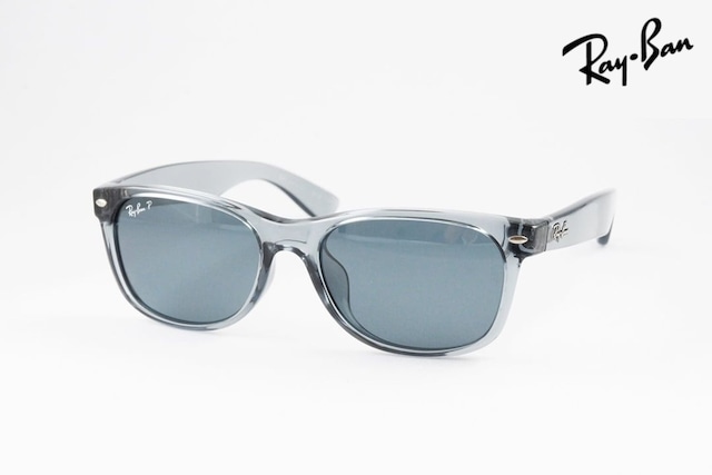 Ray-Ban クリア 偏光 サングラス NEW WAYFARER RB2132-F 6450/3R 55サイズ ウェリントン ニューウェイファーラー レイバン 正規品
