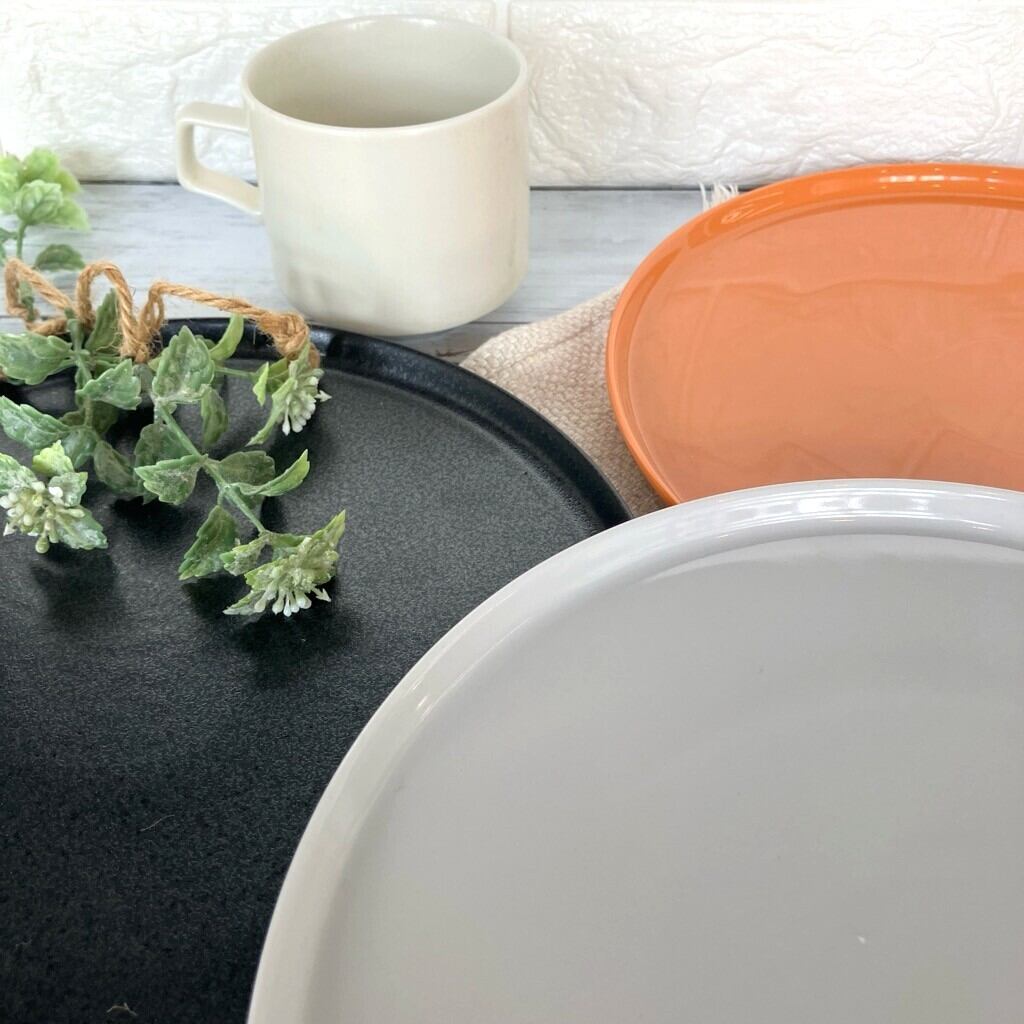 全9色】Mino_works 大皿 フラット皿 25cm皿 ワンプレート皿 カフェ風