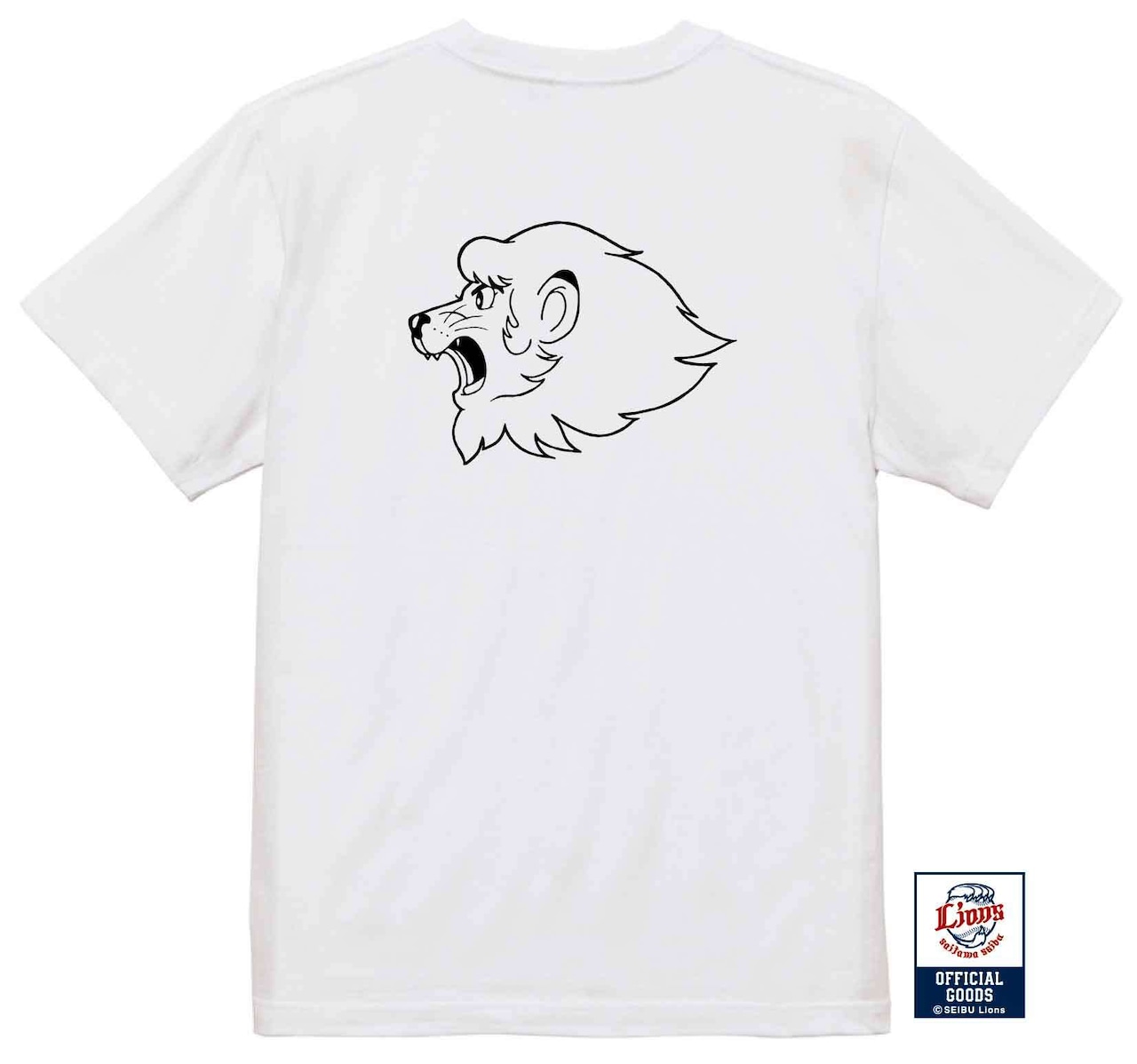 ライオンズ Tシャツ レオバックプリント 白抜き・画像2