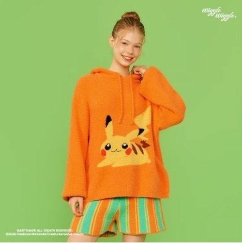 【wiggle wiggle】ポケモン コラボ フード付パジャマ (ピカチュウ)