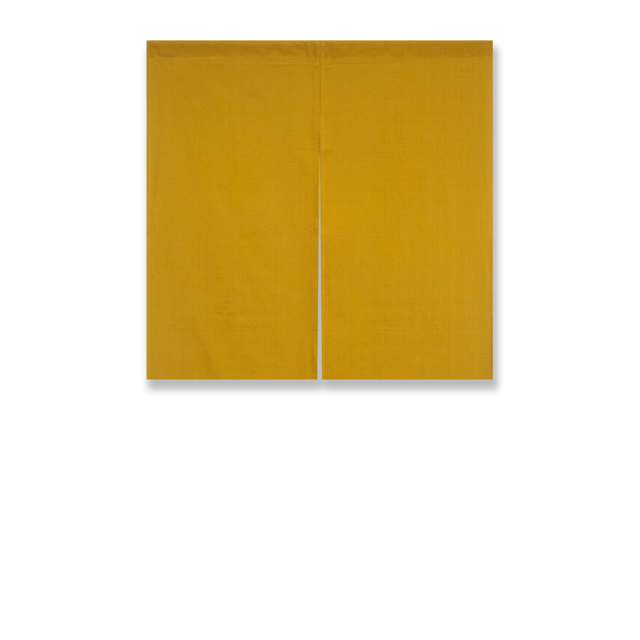 粋 - 色あそび 無地 のれん　YT（金茶）90㎝×90㎝