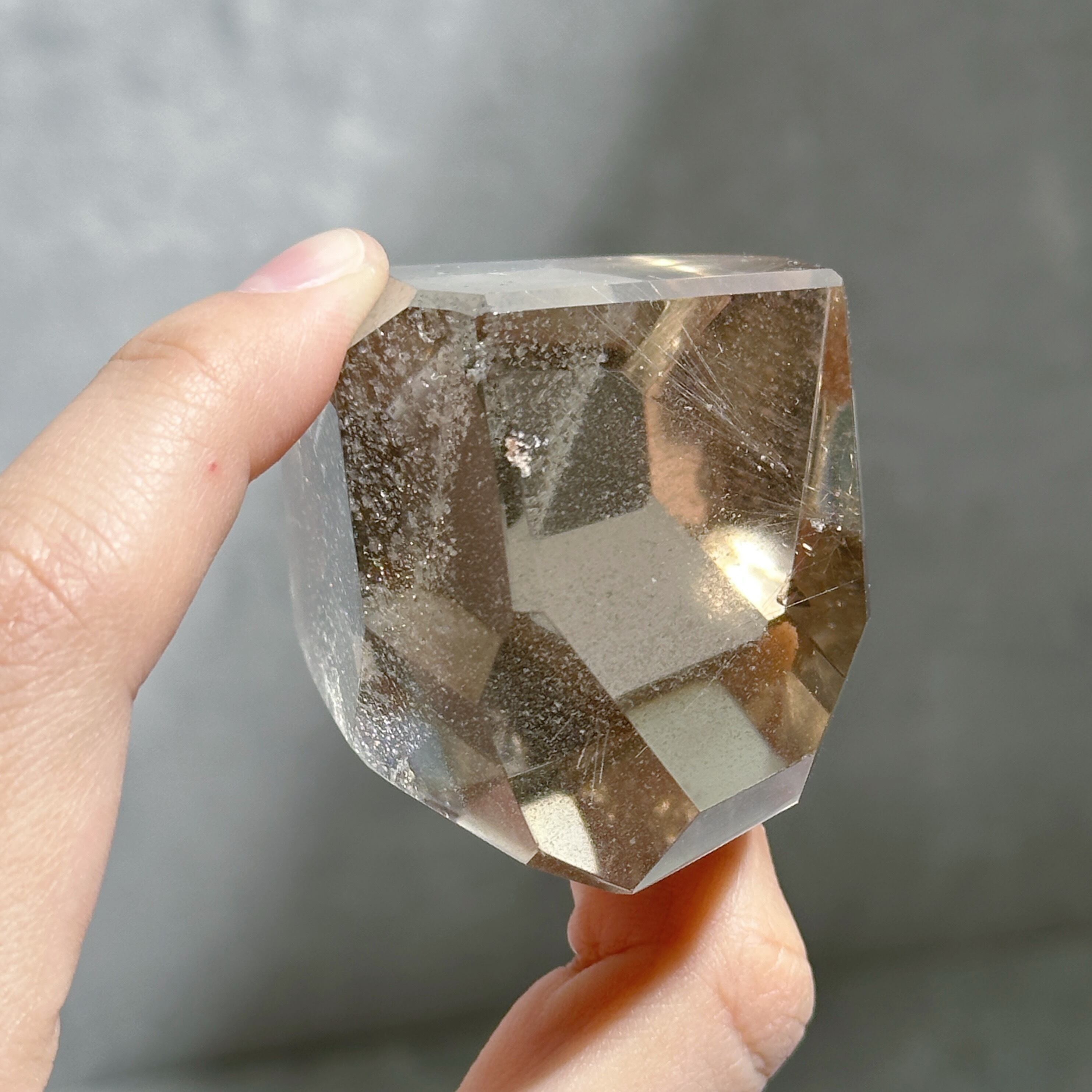 ルチル　スモーキークォーツ フリーカット ルチル◎スモーキークォーツ フリーフォーム52◇ Smoky quartz