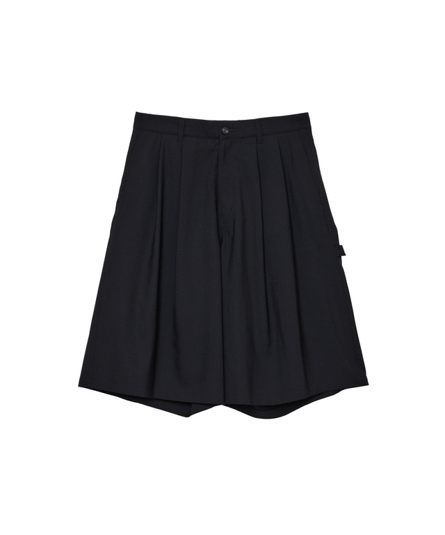 MATSUFUJI /M263-0402 / WOOL SHORT TROUSERS(BLACK)