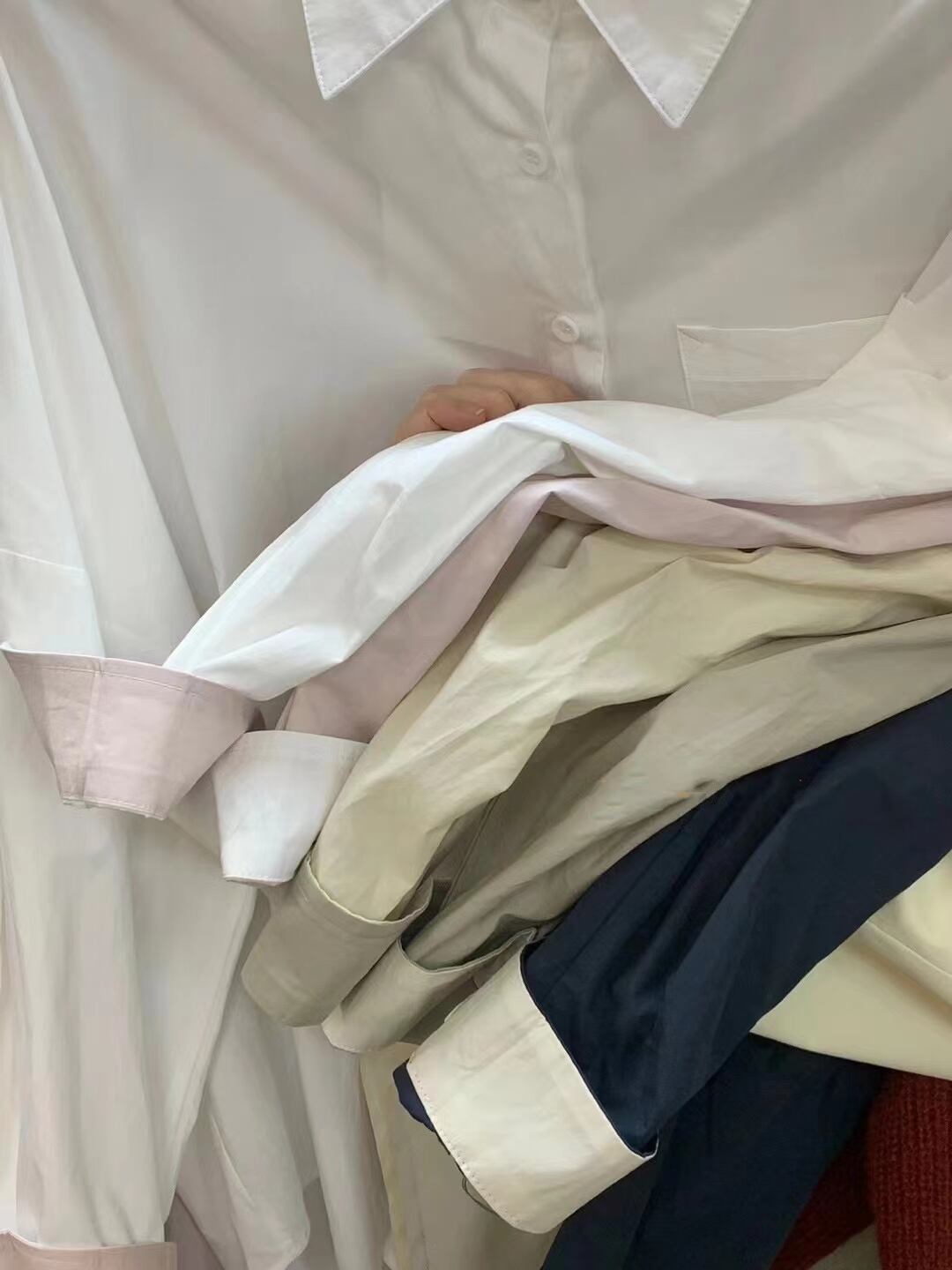 配色カフス シャツ AJ2085-503