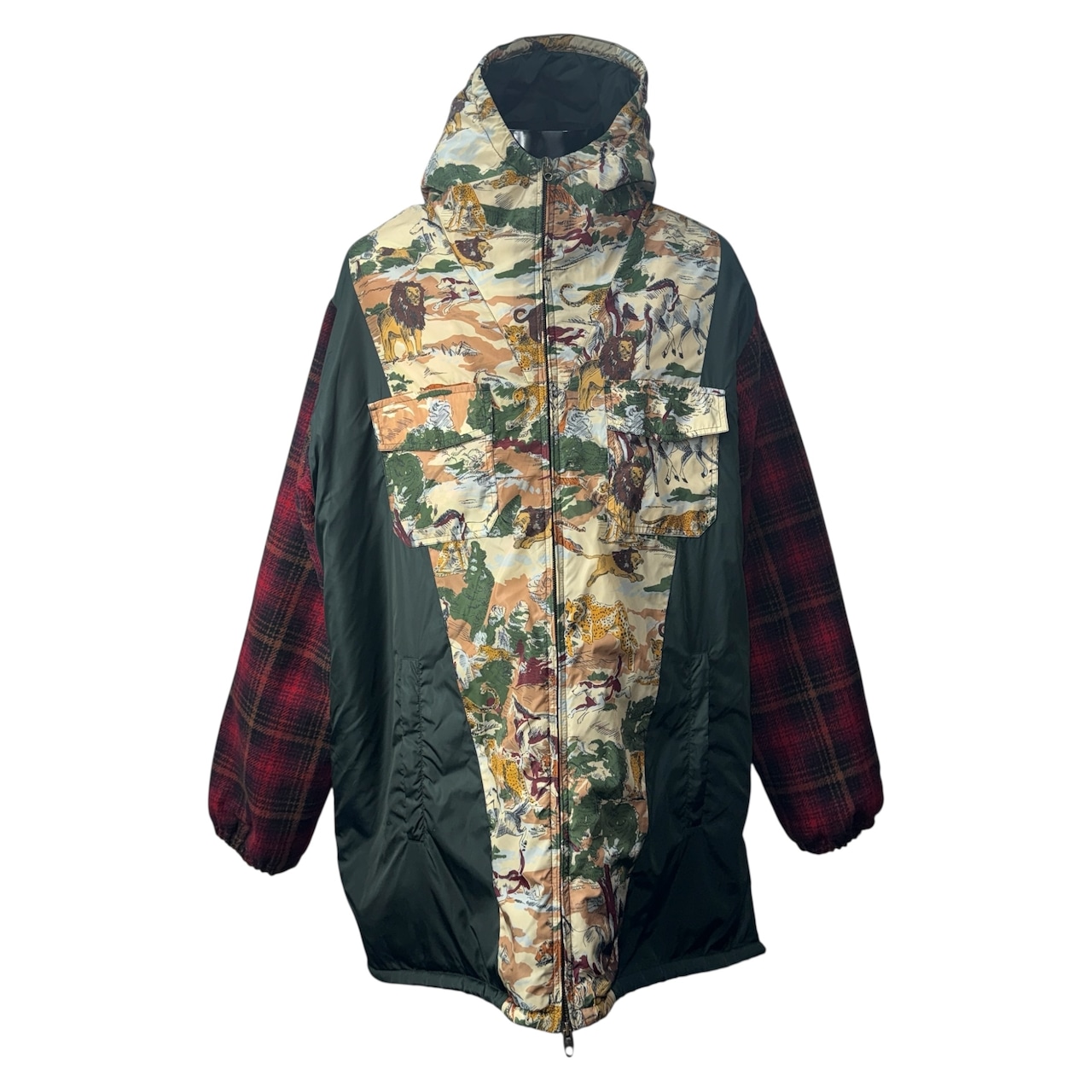 【GUCCI】グッチ NYLON AND WOOL FLORAL COAT