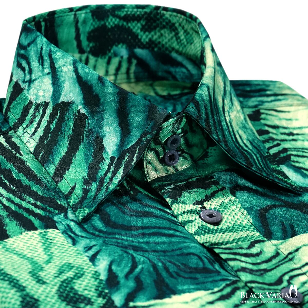 BLACK VARIA ブラックバリア サテンシャツ ドゥエボットーニ ステンド