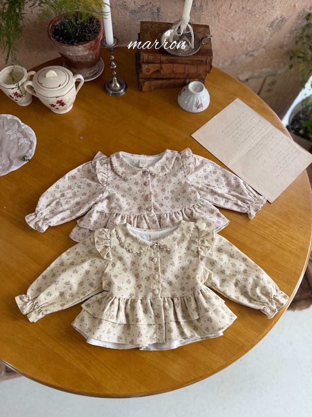 【取寄】marron|french blouse|フレンチブラウス|XS-L|kids|26 autumn