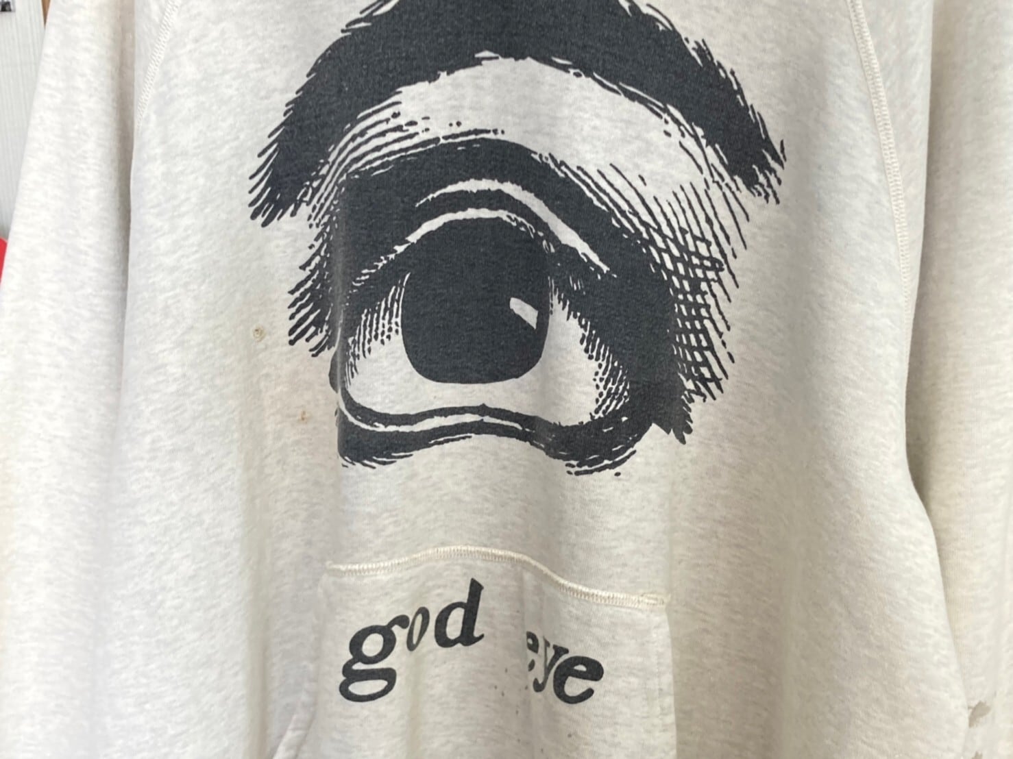 SAINT MICHAEL XL GOD EYE HOODIE GRAY