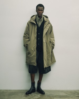 ssstein "CASHMERE SHAGGY KNIT  V NECK CARDIGAN〔BLACK〕"