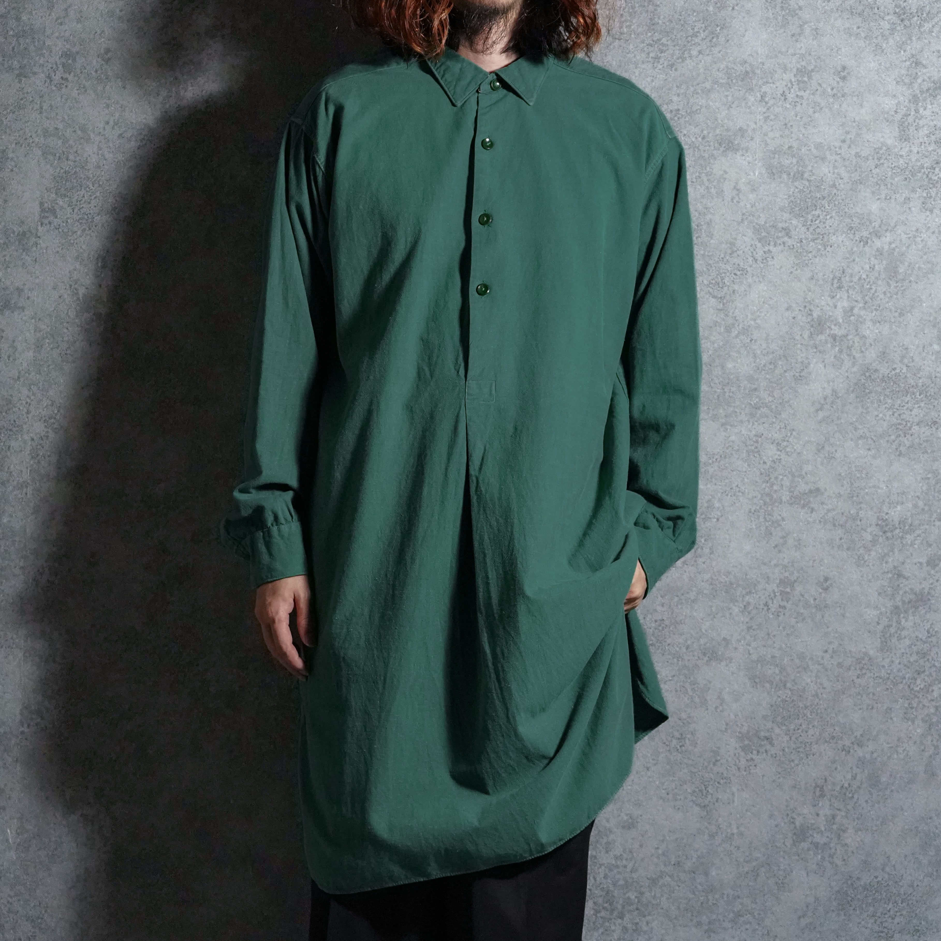 DEAD STOCK】50s French Army Sleeping Shirt Blue フランス軍