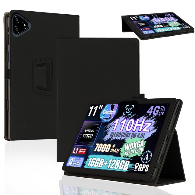 For ALLDOCUBE iPlay 70E ケース 11インチ スタンド 【HASADEDE】機能 角度調整 上質PUレザー キズ防止 タッチペン収納機能 磁気吸着機能付き 耐衝撃 軽量 全面保護 ALLDOCUBE iPlay 70E 専用 スマートカバー ケース (ブラック)