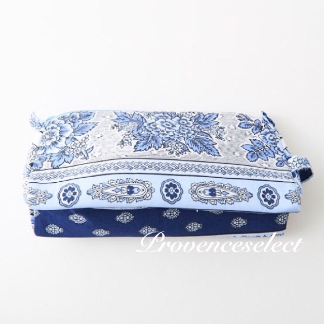 プロヴァンス柄 コスメポーチ(バスティード マリン)
