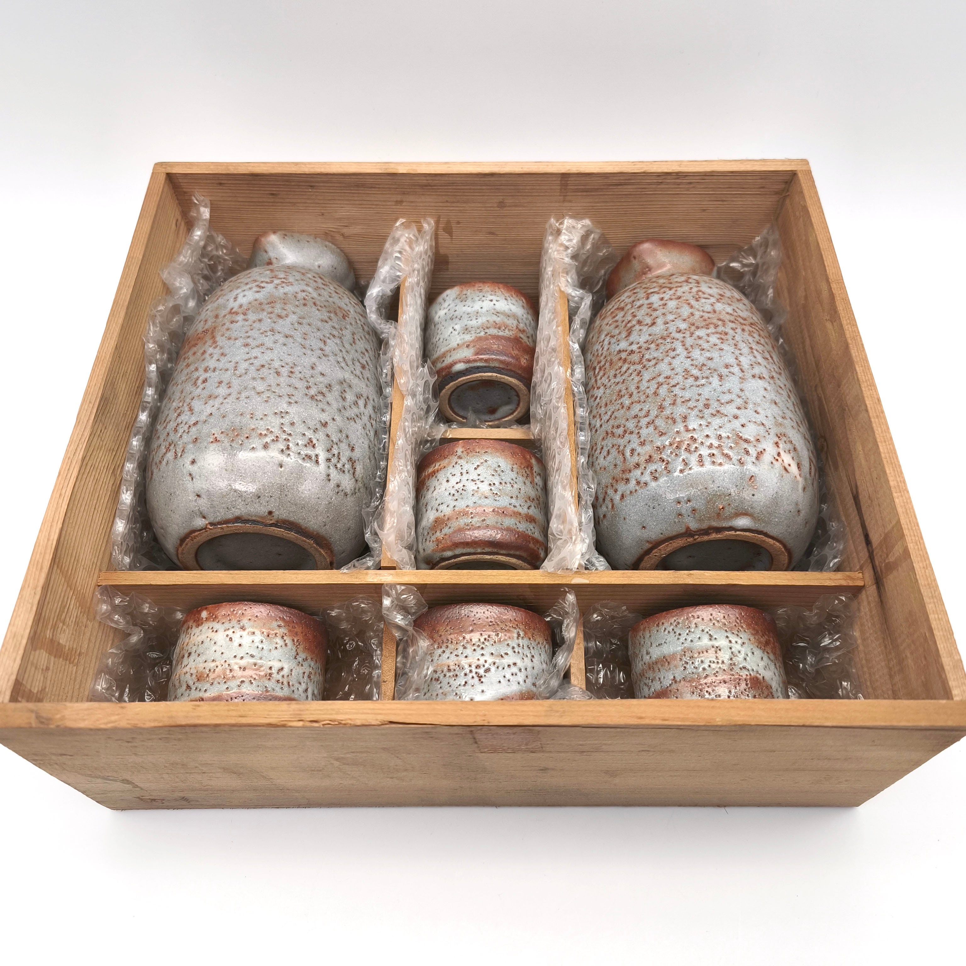 志野焼・徳利・お猪口・おちょこ・酒器セット・No.250815-09・梱包