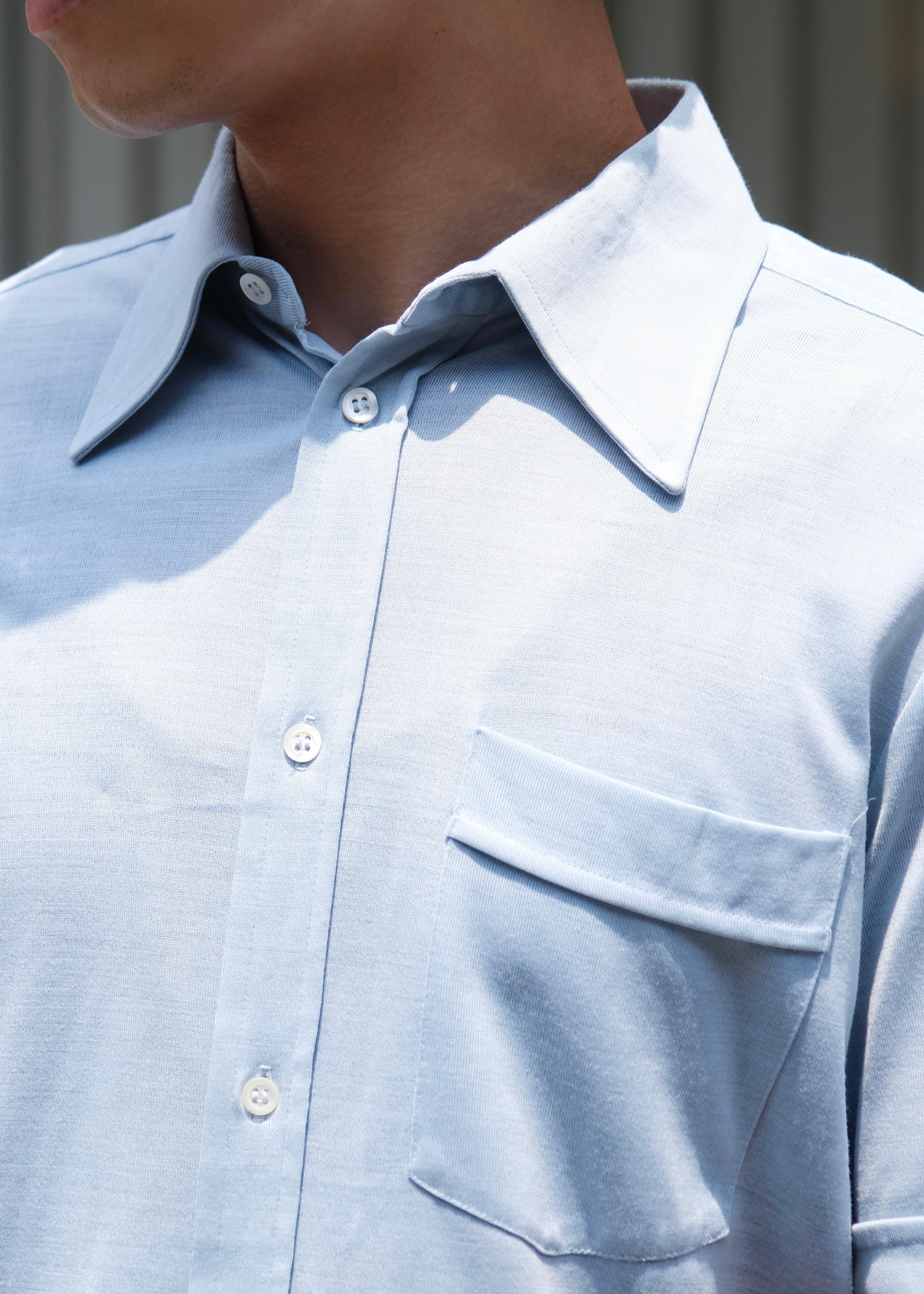 70's- Euro vintage regular collar short sleeve shirt | CETTEN