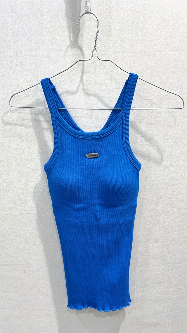 【Knuth Marf】cap in rib tank top/blue