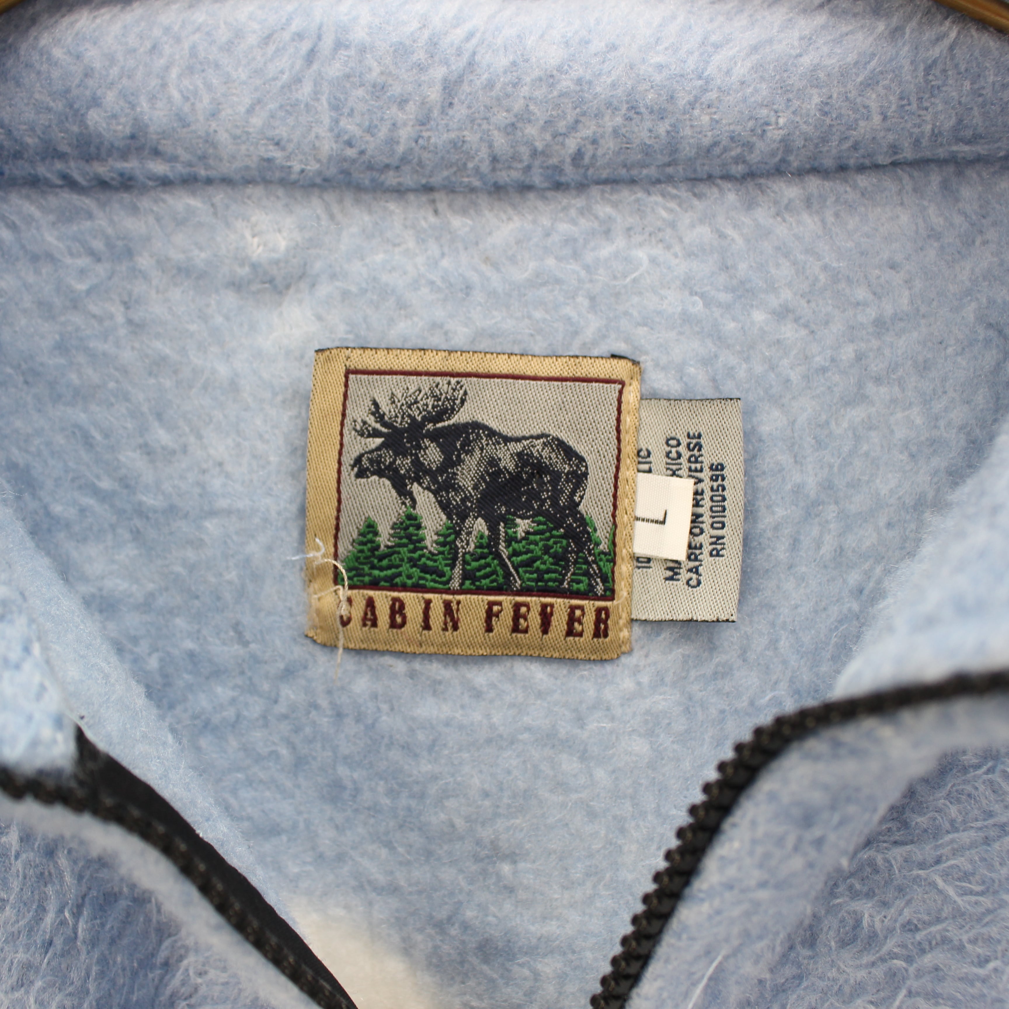 USA VINTAGE CABIN FEVER WHITE BEAR&CRTSTAL OF SNOW DESIGN FLEECE