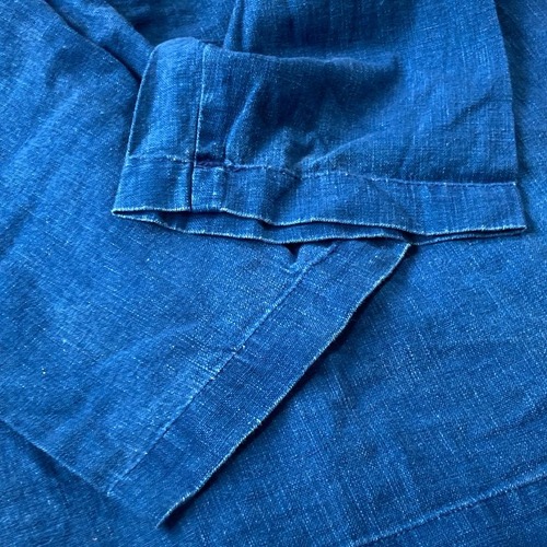 90s SAG HARBORフレンチチャイナ linen indigo 詳細写真9