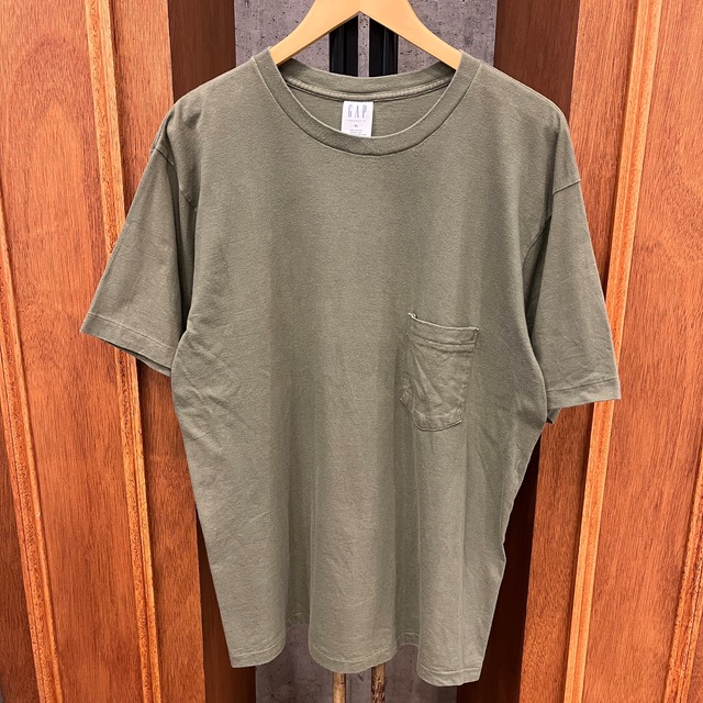 1990'S GAP POCKET T-SHIRT "OLIVE" ⑧