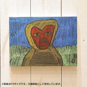 アートパネル アートボード ファブリックパネル おしゃれ 【沖野あゆみ マントヒヒ】 サイズ：SM（227mm×158mm） 壁掛け 絵 絵画 インテリア アートフレーム