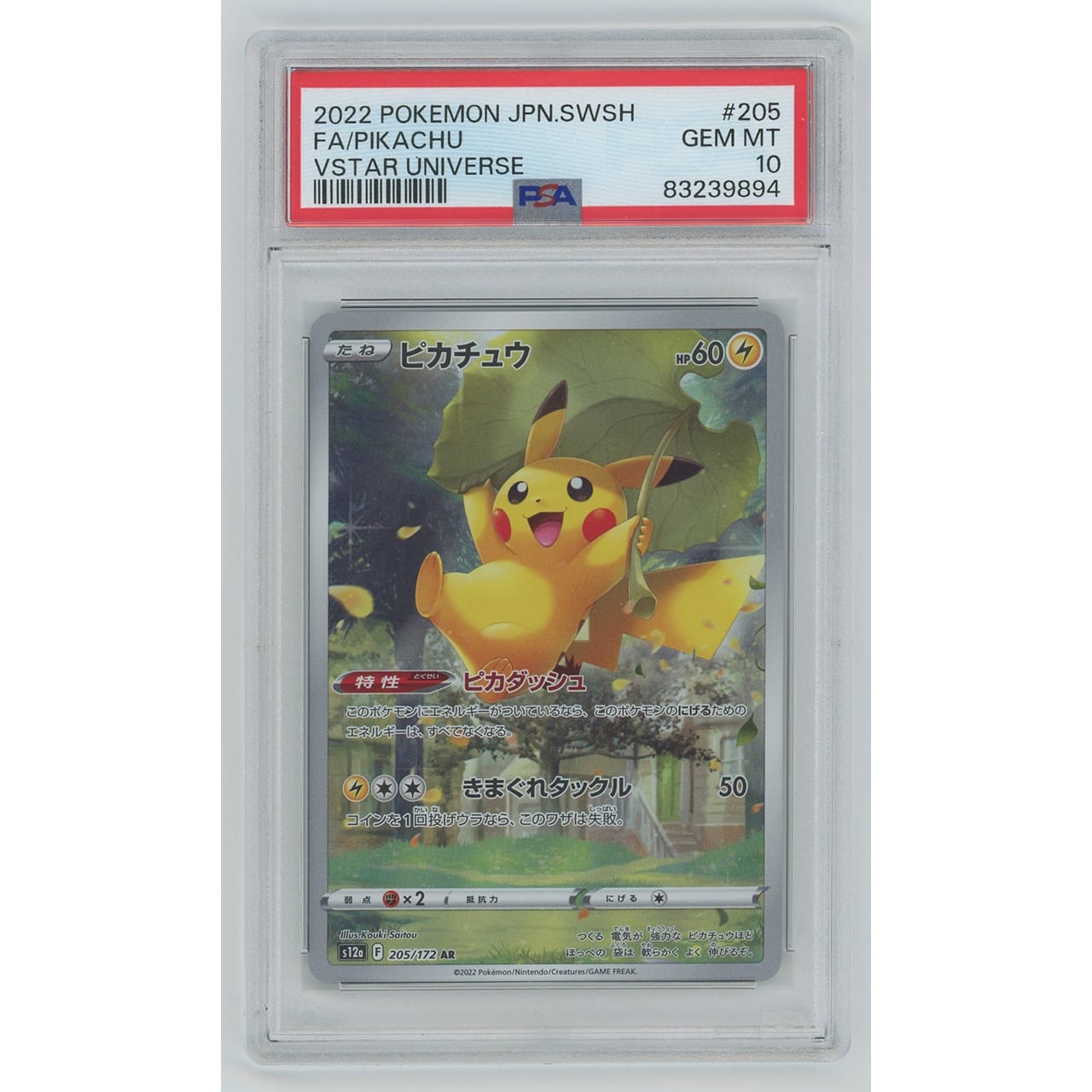 PSA10】ピカチュウ(AR) 205/172 S12a #904 | カードン秋葉原本店