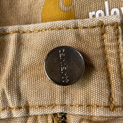 20s ニカラグア製 ブラウン ダブルニー Carhartt 36×34 詳細写真9