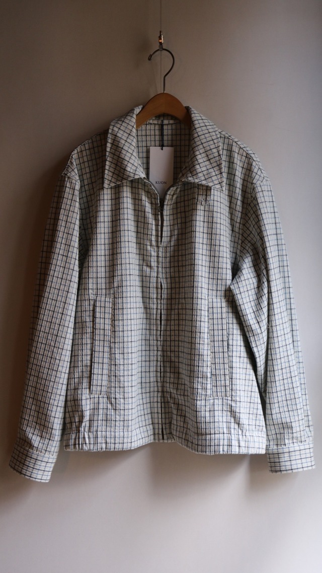 KUON/クオン half sleeves shirt  #2001-SH04 吉野格子 purple check
