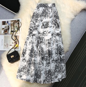 インクペイントロングスカート　　22311