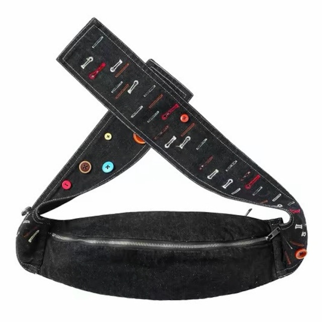 [Oinimi] Fun Button Denim Waist Crossbody Bag