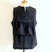 Reflax® Big Pocket Key-neck Vest　Black