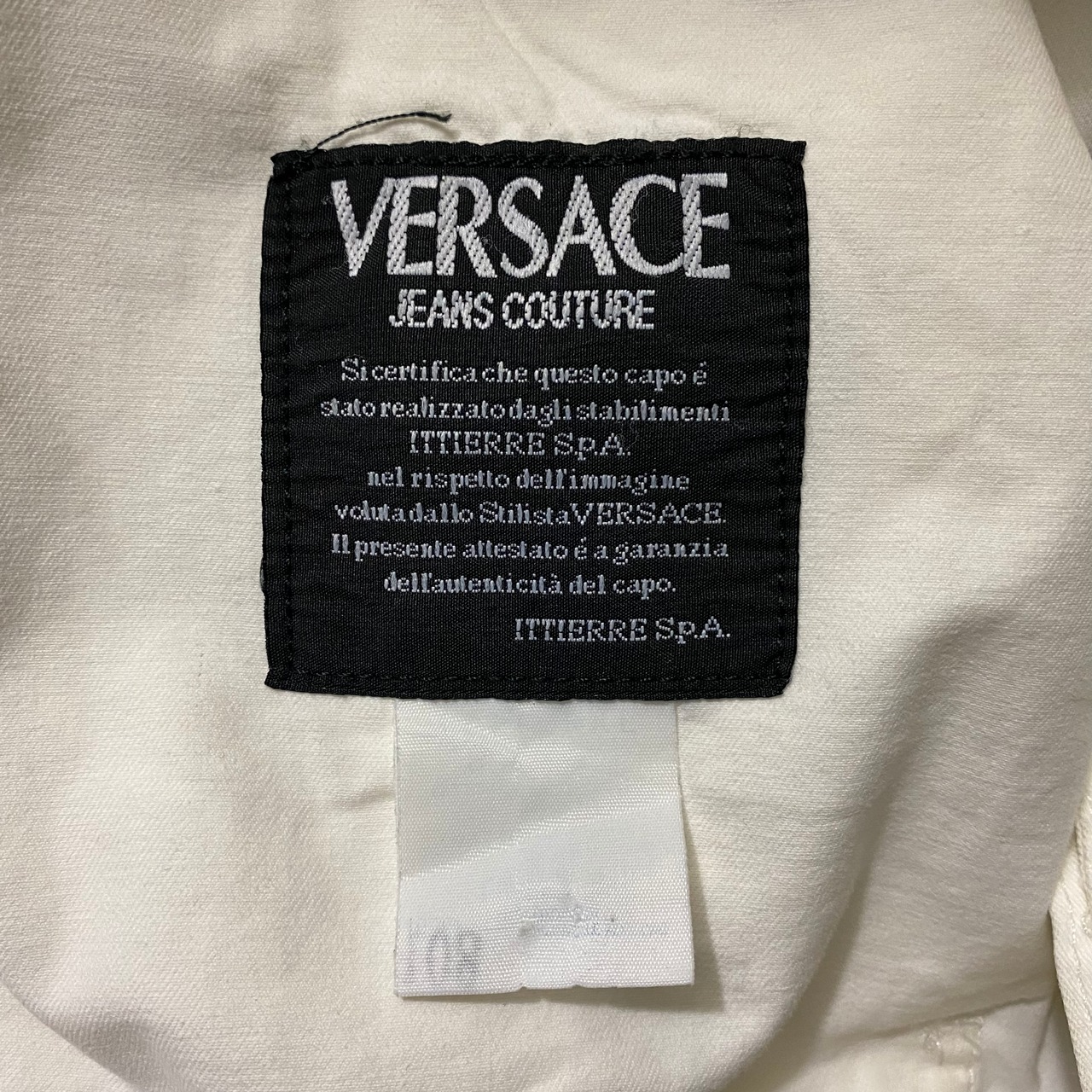 vintage VERSACE JEANS COUTURE white denim jacket