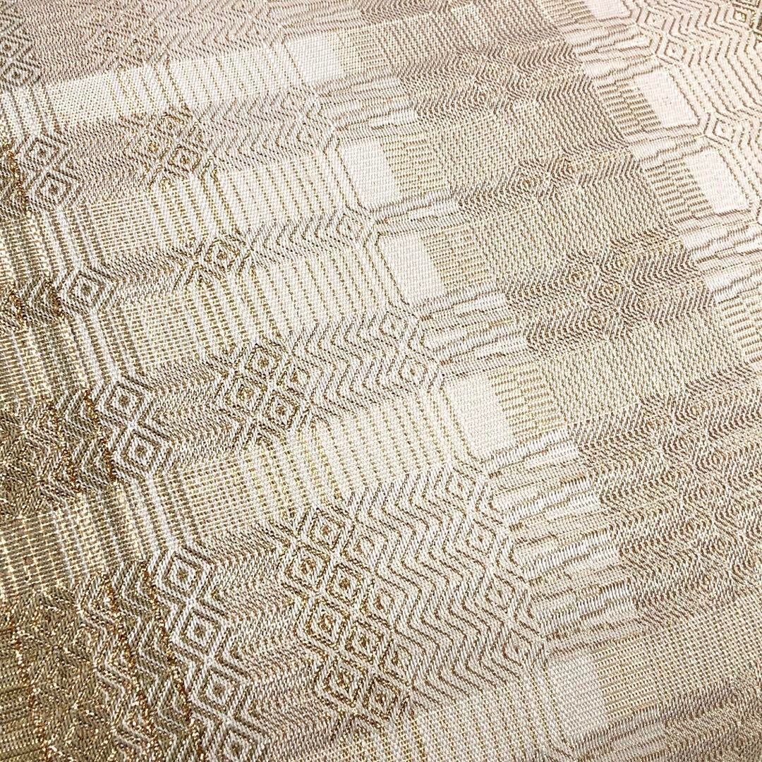 O-2980 袋帯 美しい織模様 グラデーション 金糸