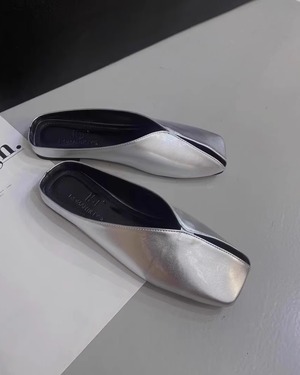 アーバンスクエアフラットシューズ 4color A0437