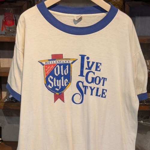 VINTAGE 80s OLD STYLE リンガー Tシャツ USED