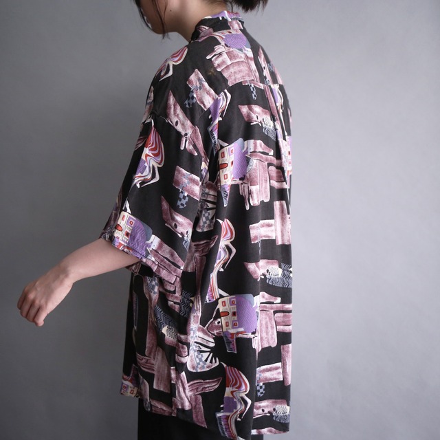 dark mysterious art pattern loose h/s shirt