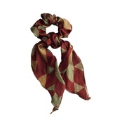 No.09 | リサイクルサリー　シュシュ＆ミニ三角スカーフ