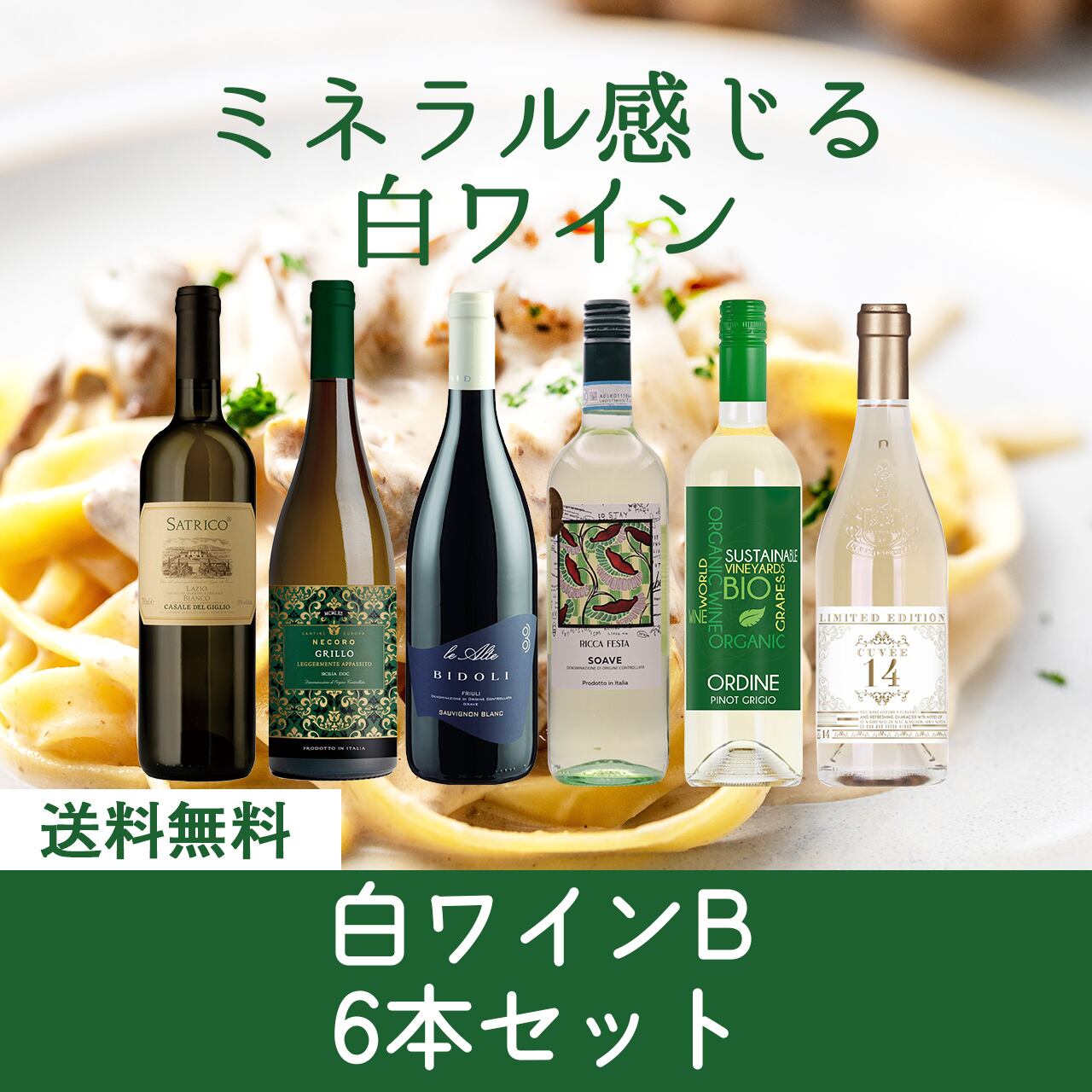白ワイン6本セット〈送料無料〉(B706122)