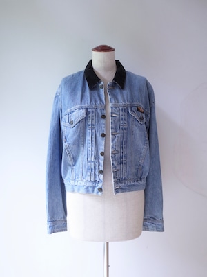 80-90s Liz Wear Velvet Collar Denim Jacket