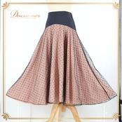 社交ダンス 衣装 スカート ピンク系 チャコット Chacott 水玉 ドット柄 黒 レッスン 練習 日本製 かわいい ストレッチ 伸縮 ダンス衣装 華やか チュール ブラック系