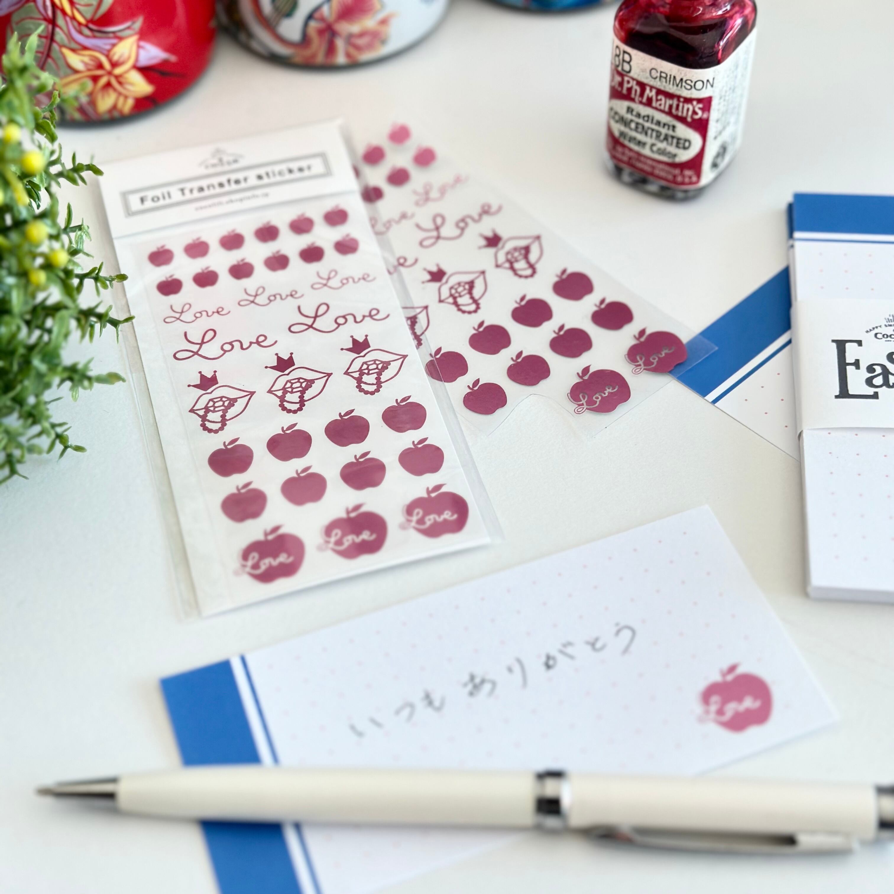 箔シール／ LITTLE APPLE／Pink