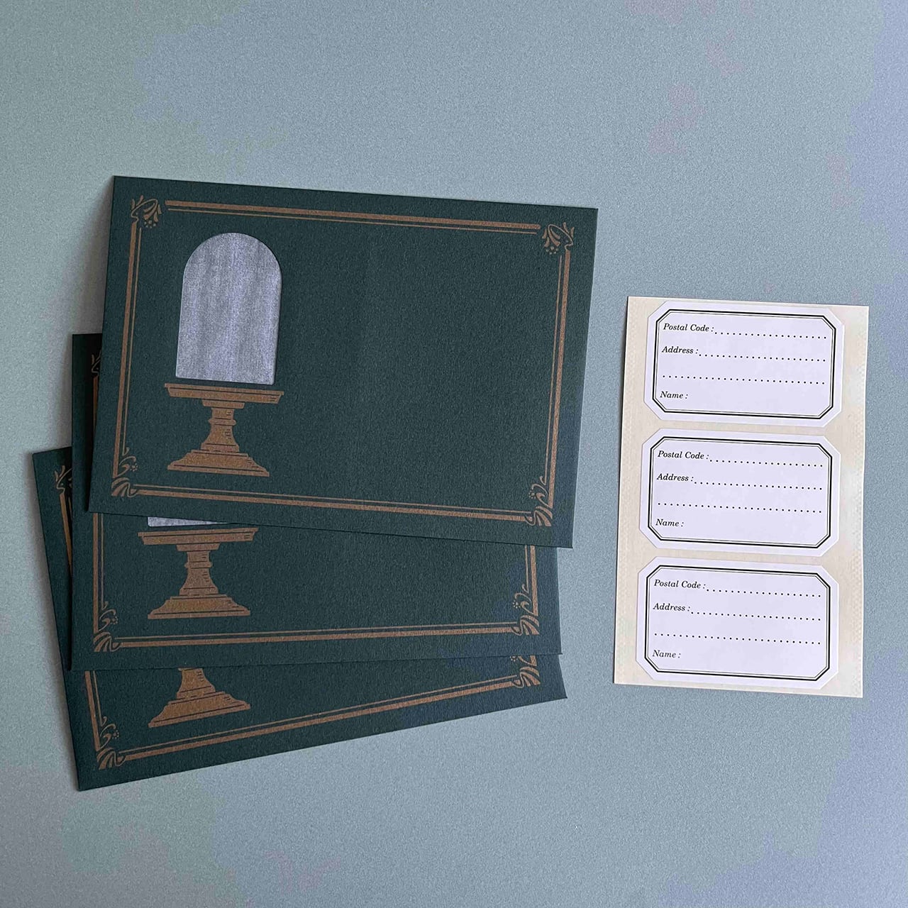 ガラスドーム封筒3枚セット | 九ポ堂