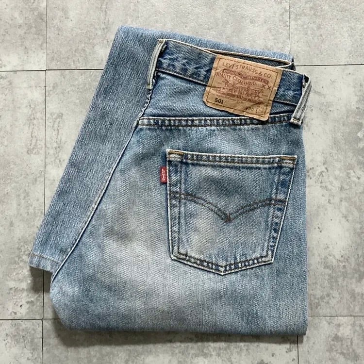 W30 L34】90's Euro Levis 501 ユーロリーバイス ボタン裏刻印247