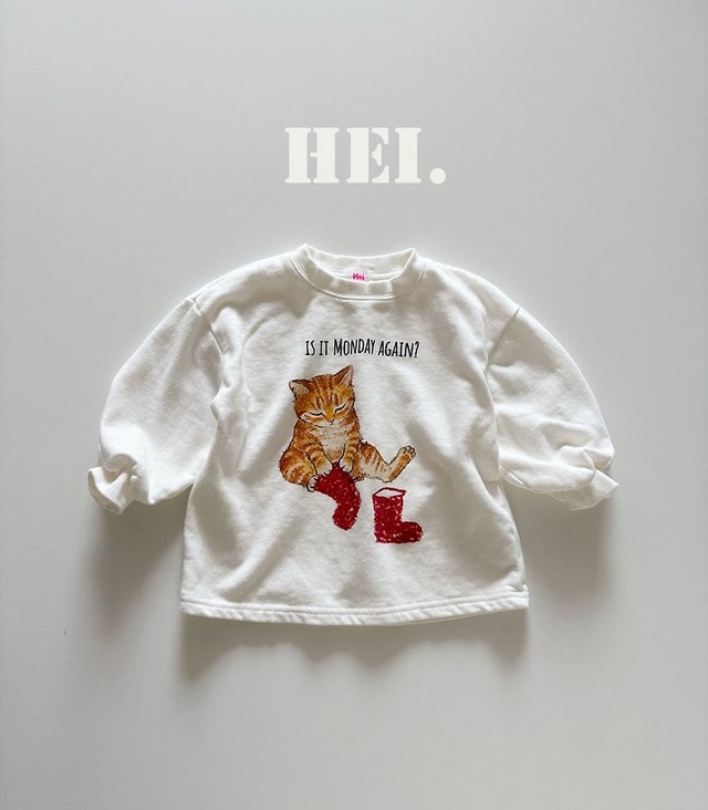 【取寄】hei｜kitty long tee｜にゃんこロングTシャツ｜XS-XL｜kids｜26 autumn