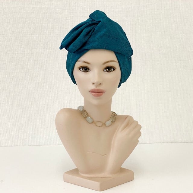 クロスターバンヘアバンド アクアグリーン➕ラベンダー 2色使い クロス