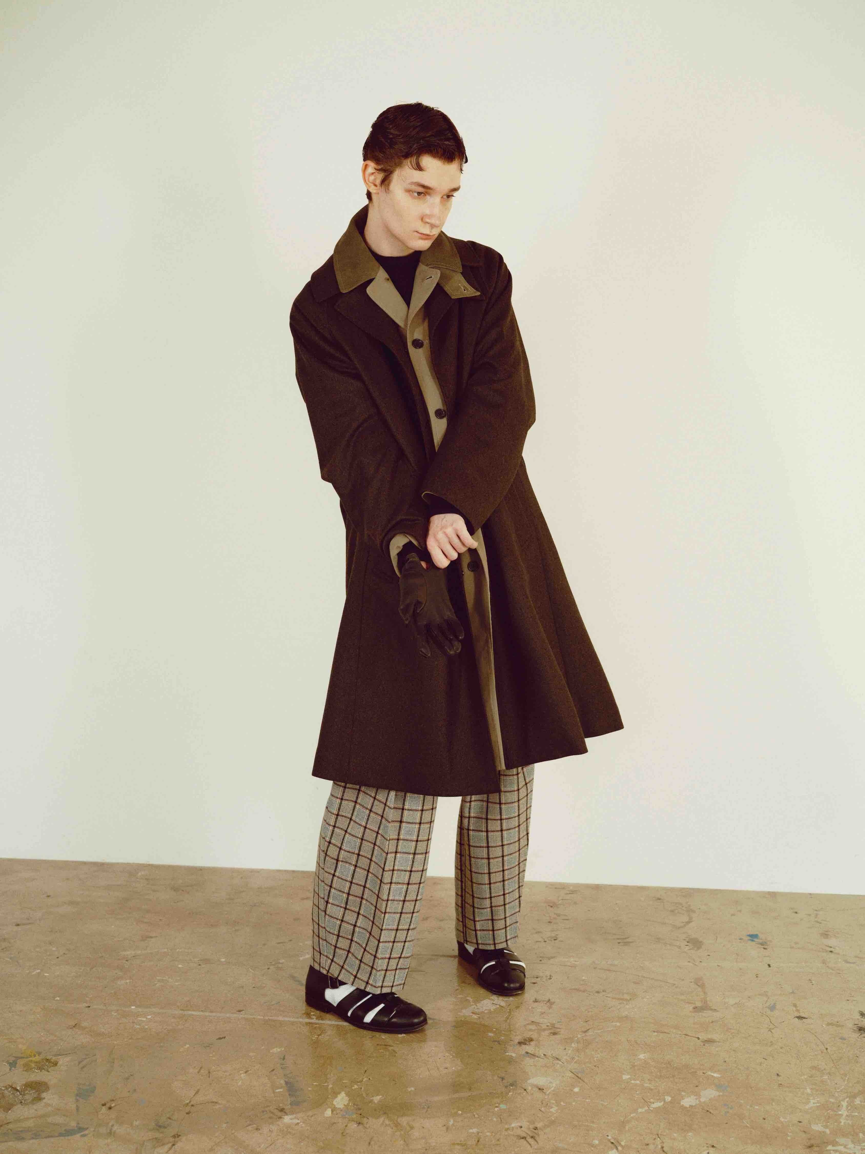 PE TWILL BAL COLLAR COAT / PEツイルバルカラーコート (KHAKI) | KICS